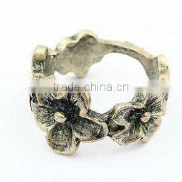 Fashion bronze flower rings,Flower finger ring,Ladies ring 2013 new