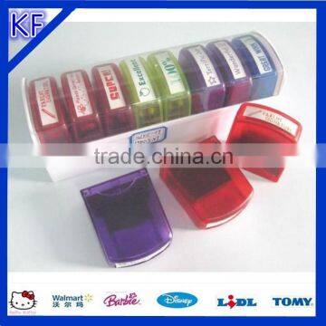 custom high quality office handle plastic rubber stamp