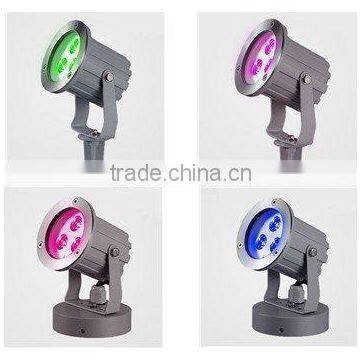 Outdoor 3*3W RGB LED garden Spot light 9W