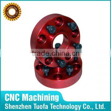 Custom CNC machined wheel spacer turning drilling spare parts