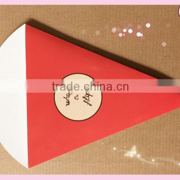 LOGO PRINTED CREPE CONES WITH CUSTOMIZED SIZE PE COATING INSIDE