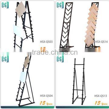 Custom Powder Coat Big Metal Ceramic Floor Tile Display Stand HSX-S0363 photo-5