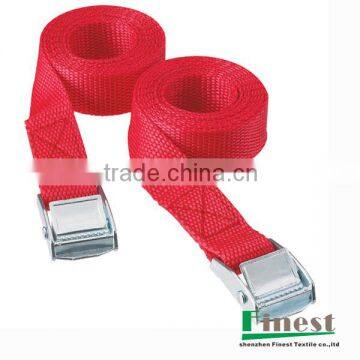 Nylon material with cam buckle tie down cargo use strap