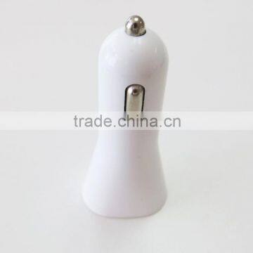 white/black 12v-24v input 2 usb car charger 5v 1a/2.1a with led light for tablet/iphone