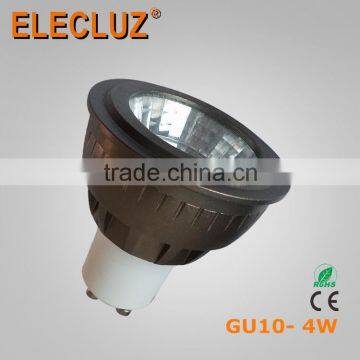 Aluminum body 67 * 50mm 4w Gu10 led spotlight 100-240v 45 degree beam angle GU10 4W ce rohs led spot light gu10