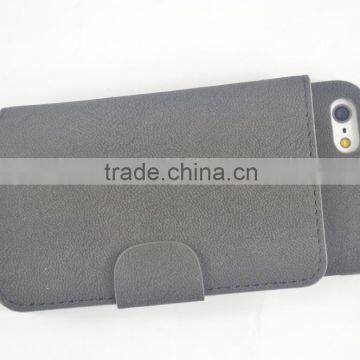 2016 Hot Sales Fashion and Simple Style Back Cover PU Leather Cases for Iphone6 With Card Slots and Stand photo-2