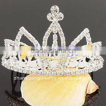 fashion design diamond tiara with combs