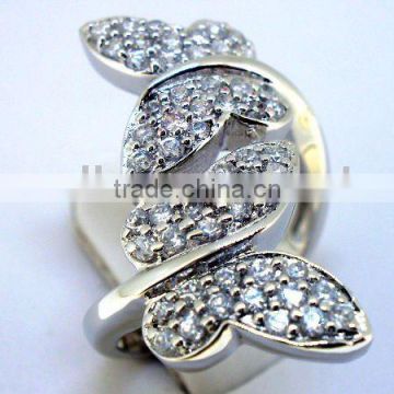 925 sterling silver ring with cz QCR085