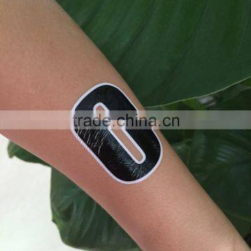 customize temporary zero number triathlon tattoo for sport events