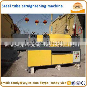 Rust steel tube straightening machine , steel pipe straightening derusting and painting machine