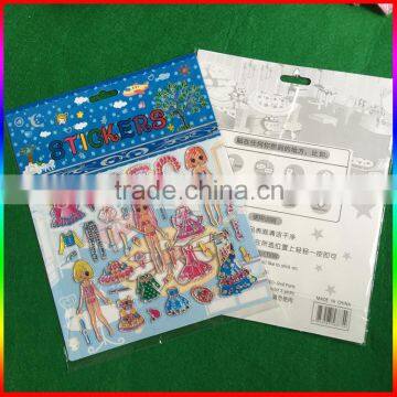 Embossed PVC Cartoon Stickers/dress up PVC Stickers photo-3