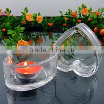 Unique design hot sale heart shape glass candle holder for valentine's day,candle holder,