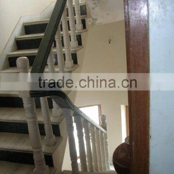 polished white marble stairs balustrade