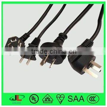 Factory Price China 3 Pin AC Power Plug Extension Cords Flat Plug photo-2