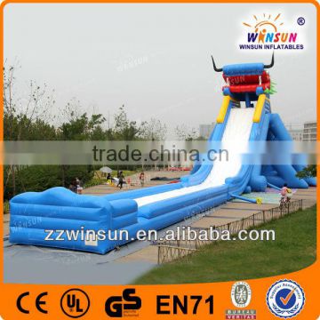 EN14960 popular commecial work delicate giant inflatable water slide for adult, inflatable dragon slide WSS-001