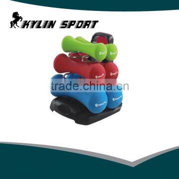 15kg Neoprene Dumbbell Set With Plastic Rack