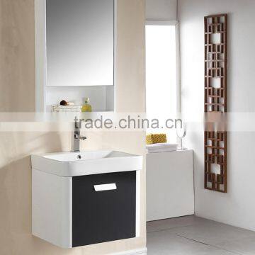 1004B China Chaozhao factory modern 70cm white oak wood wall hung bathroom cabinet