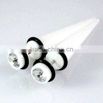 Fashion body piercing jewelry UV acrylic gauge fake ear taper