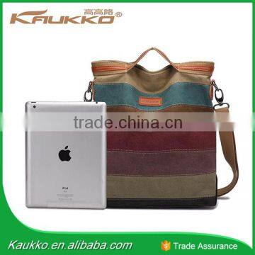 Women Multi Color Canvas Striped Cross Body Bags Fashion Satchel Bags Top Quality College Canvas Tote Handbags photo-4