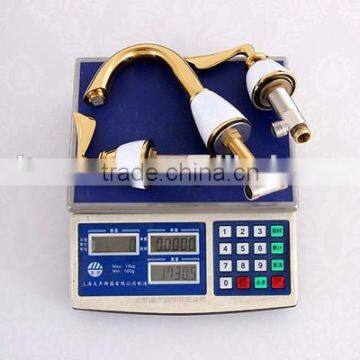 3-hole Wash Basin Faucets,basin Faucet Curved,deck Mount Tub Facucet With Hand Shower photo-4