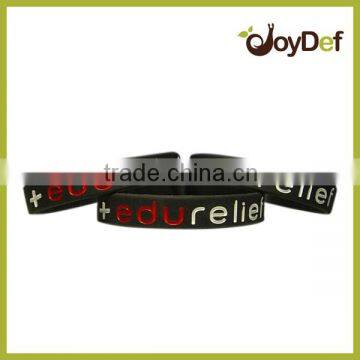 2016 hot sale Personalized Debossed Printed Silicone Bracelet for promotional gift