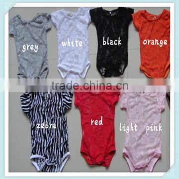 2015 wholesale solid rose lace flower baby romper bodysuit for baby lace baby romper baby bodysuit rompers for Infant clothing