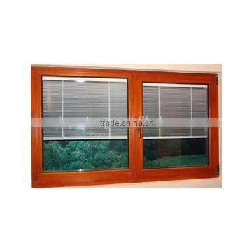 Aluminium casement window with handle