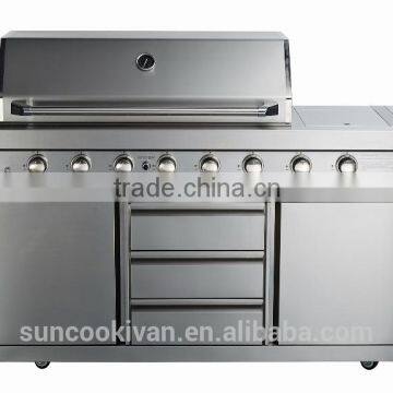 6 Main Burners High End Stainless Steel Barbecue Gas Grill photo-2
