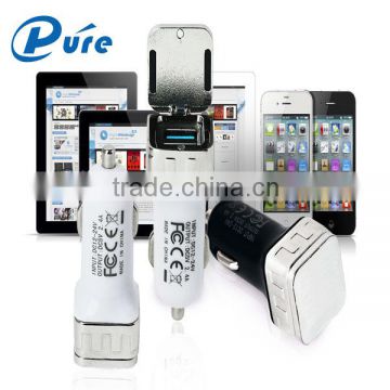 car fast charger zinc alloy car charger USB car charger accept OEM