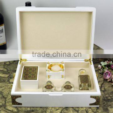 Luxury White Wooden Perfume Box Hot Sale Cosmetic Packaging Box Gift Box photo-5