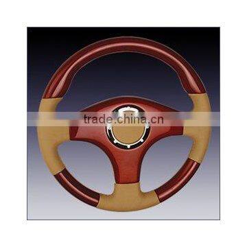 wooden steering wheel