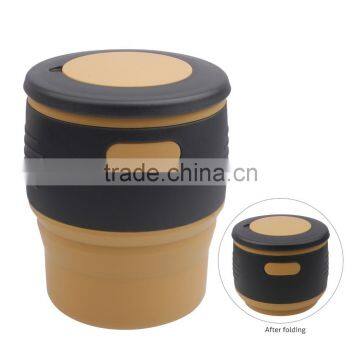 Silicone Coffee Mug,Folding Coffee Cup,Collapsible Silicone Coffee Mugs With Storage Lid,British Black Tea Mug 350ml