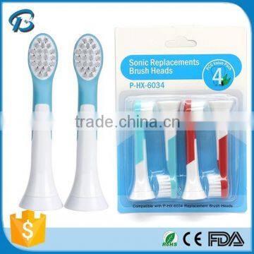 wholesale promotional product children small tapered bristles toothbrush head HX6034 for Philips