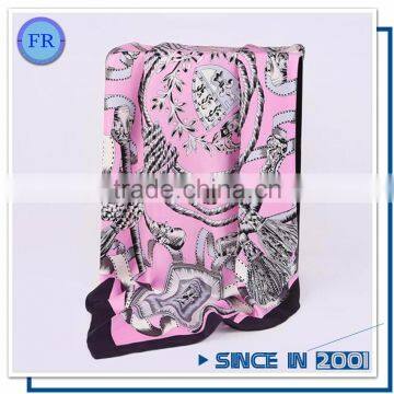 New Arrival Design Printed Pattern 100% twill vietnam silk scarves