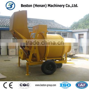 China popular hopper horizontal concrete mixer with free spare parts in lowest price