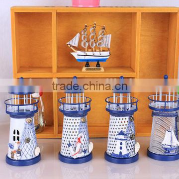 Graduated from the Mediterranean Sea beacon, wrought iron candlestick creative wedding souvenirs