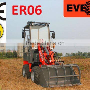 Everun ER06 agricultral farm articulated china mini Wheel Loader zl06 with CE/Euro 3 and hydrostatic system