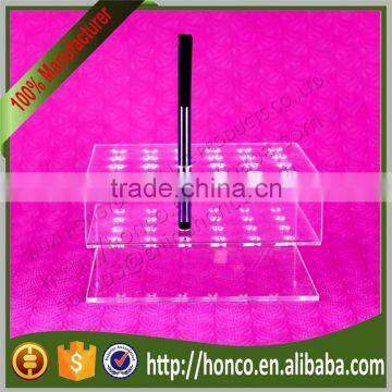 24 Bins Acrylic Eyebrow Pencil Display Pen Holder Rack,Clear Colur photo-2