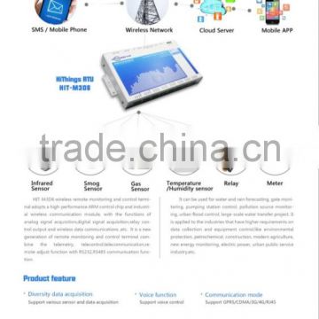 GSM RS485/RS232 RJ11 RTU flower meter totalizer flow voltage Data Logger sms controller valve