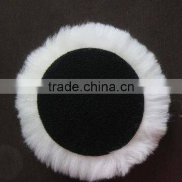 lambskin wool pad/lambskin polishing bonnet/wool bonnet