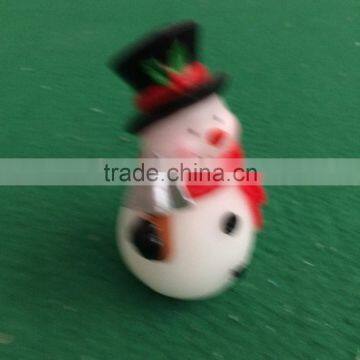X'mas Yellow Flicking Led Candle Snowman Real Wax Candle Christmas Decoritive Snowman Candle Led Flameless Flicking Led Candle