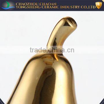 Home Living Room High-grade Ceramic Gold-plated Pear Decoration Home photo-2