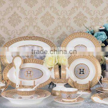 New design bone china tea set bone porcelain dinnerware