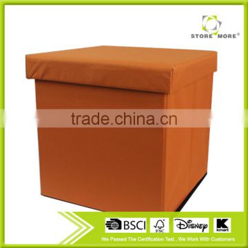 Solid Orange Color 600D Polyester Household Storage Foot