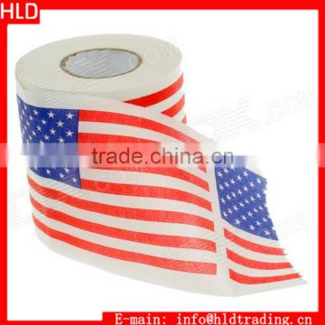 Factory Wholesale US Flag Funny Printed Toilet Roll