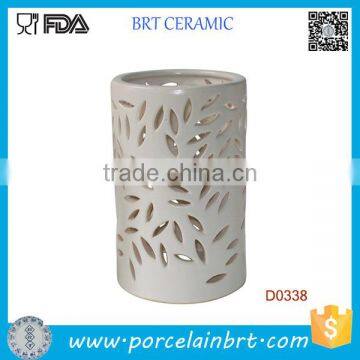 White Hot Sale Round Shape Decent Ceramic Candle Holder