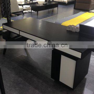 Modern Wood I Shaped Executive Office Desk With Drawer