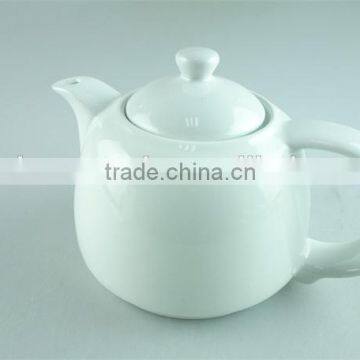 Cheap price white ceramic teapot in stock for wholesale