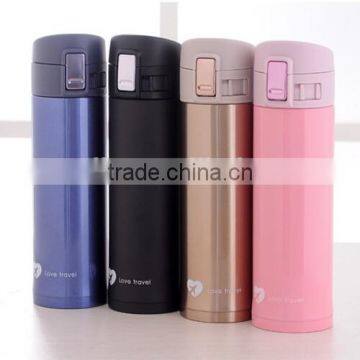 Supply Creative fashion Press cover Stainless steel thermos cup / cold insulation Cup (500ml)