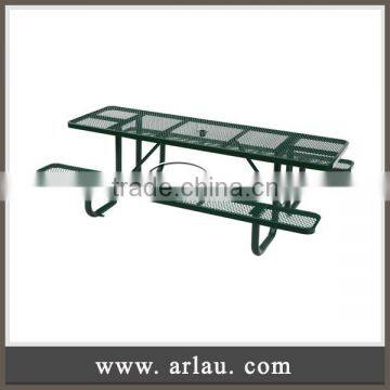 Arlau Metal Mesh Patio Table for Sale, Metal Picnic Table